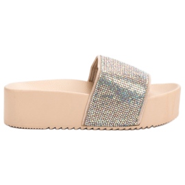 Marquiz Módní pantofle na platformě hnědý šedá Marquiz Módní pantofle na platformě hnědý šedá