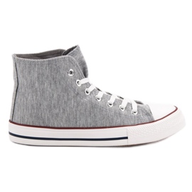 Jumex Vysoké šedé tenisky šedá