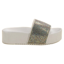 Marquiz Módní pantofle na platformě bílý vícebarevný Marquiz Módní pantofle na platformě bílý vícebarevný