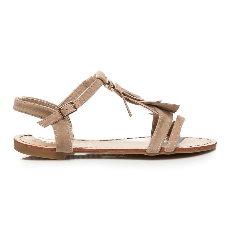 Queen Vivi Sandály S Třásněmi hnědý