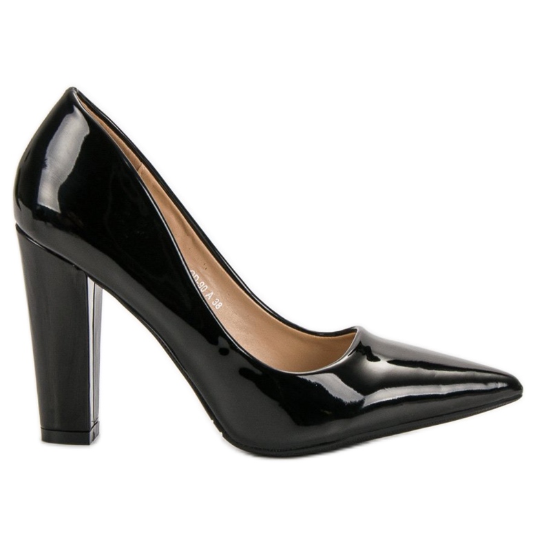 SHELOVET Lakovaná čerpadla černá