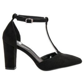 Primavera Černá Pumpy Na Sloupu černý