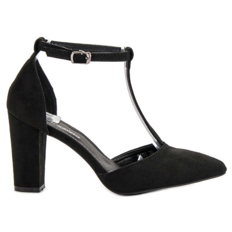 Primavera Černá Pumpy Na Sloupu