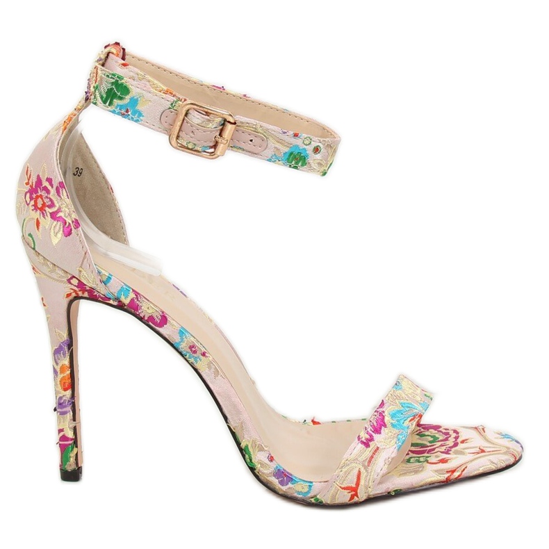 Orientální béžové sandály KSL708 béžové hnědý vícebarevný Orientální béžové sandály KSL708 béžové hnědý vícebarevný