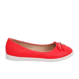 Červené dámské balerínky YSD-04 Red