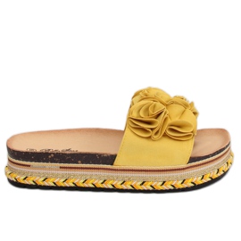 Žluté dámské žluté pantofle S61 Yellow žluť