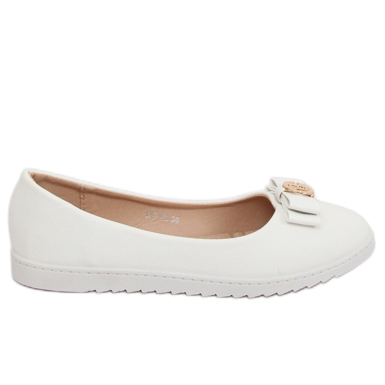 Bílé dámské balerínky YSD-03 White bílý