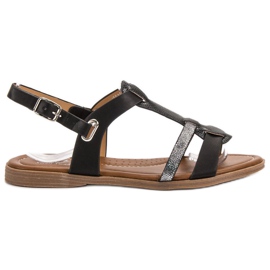 Small Swan Pohodlné dámské sandály černá