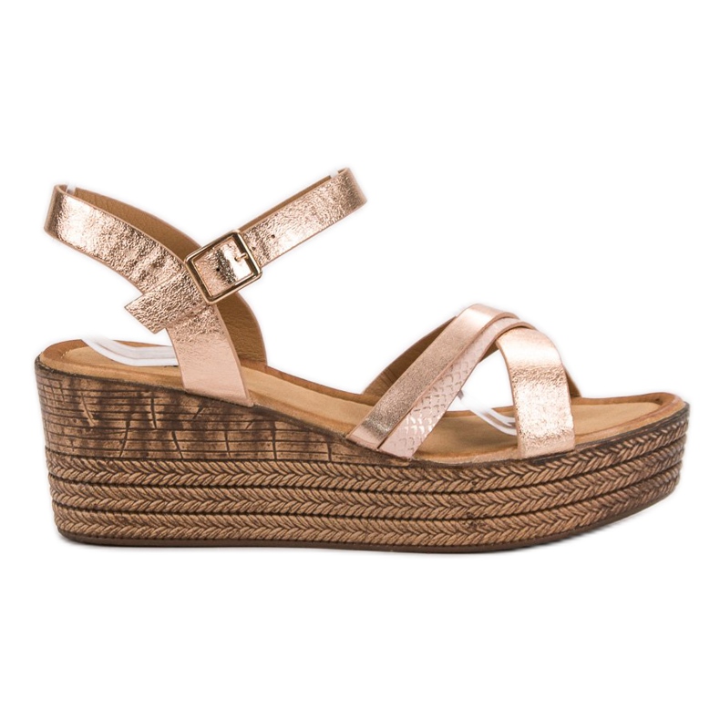 Seastar Lehké sandály na klínovém podpatku žlutá