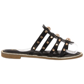 Renda Pantofle S Kamínky černý