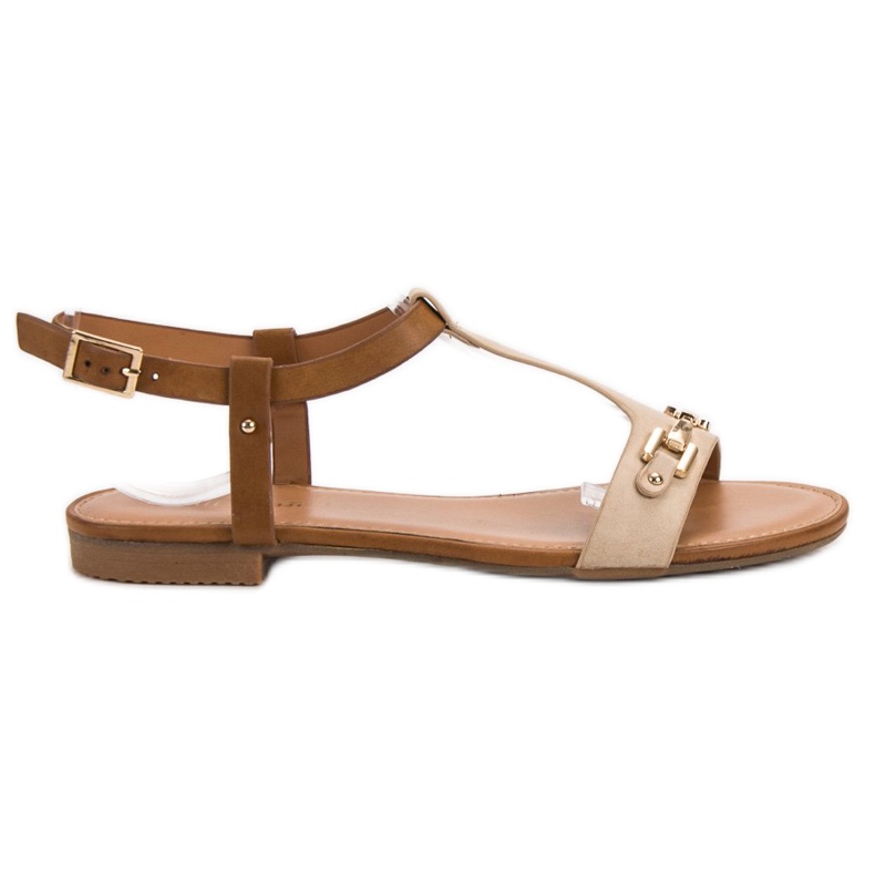 Small Swan Neformální sandály hnědý Small Swan Neformální sandály hnědý