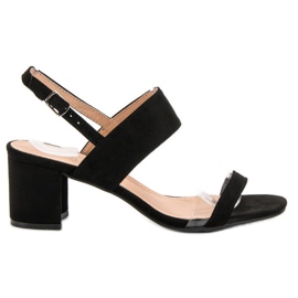Ideal Shoes Dámské módní sandály černá Ideal Shoes Dámské módní sandály černá
