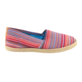 McKey 821 Espadrilles hnědý červený modrý růžový