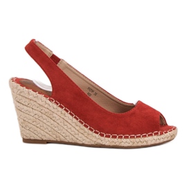 Seastar Sandály na klínku červený