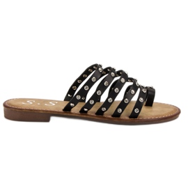 SHELOVET Pantofle S Kamínky černý