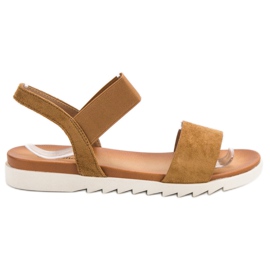 Primavera Velbloudí sandály s gumičkou hnědý