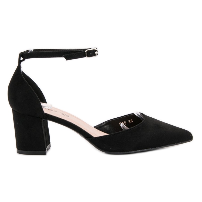 Queen Vivi Semišové lodičky ve špici černá