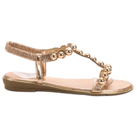 Small Swan Nazouvací sandály žluť