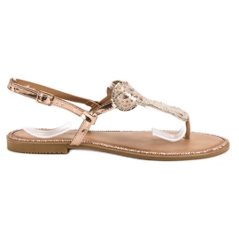 Queentina Pohodlné růžové sandály růžový Queentina Pohodlné růžové sandály růžový