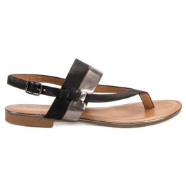 Small Swan Japonské sandály černá