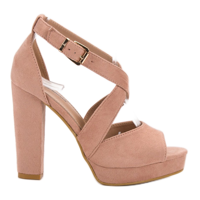SHELOVET Sandály Na Platformě růžový