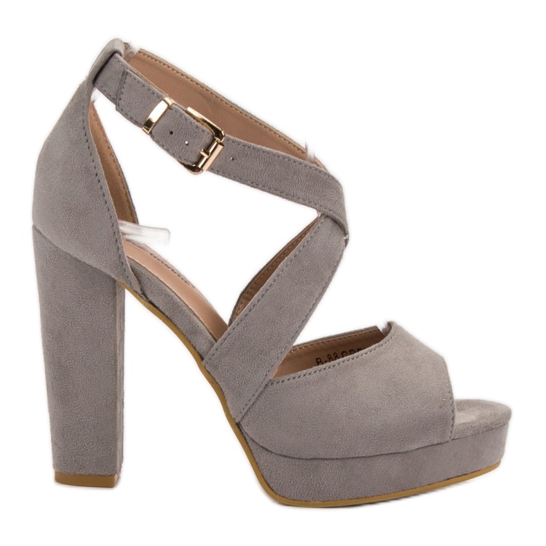SHELOVET Sandály Na Platformě šedá