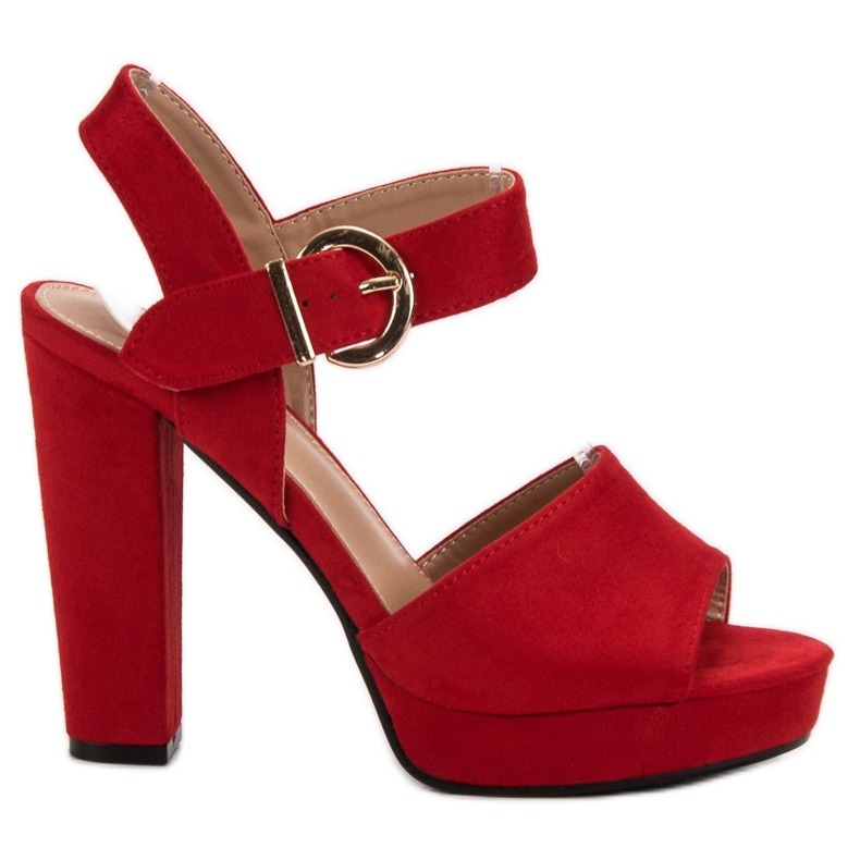 SHELOVET Červené Sandály Na Platformě