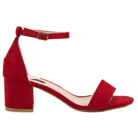Semišové sandály VICES červený