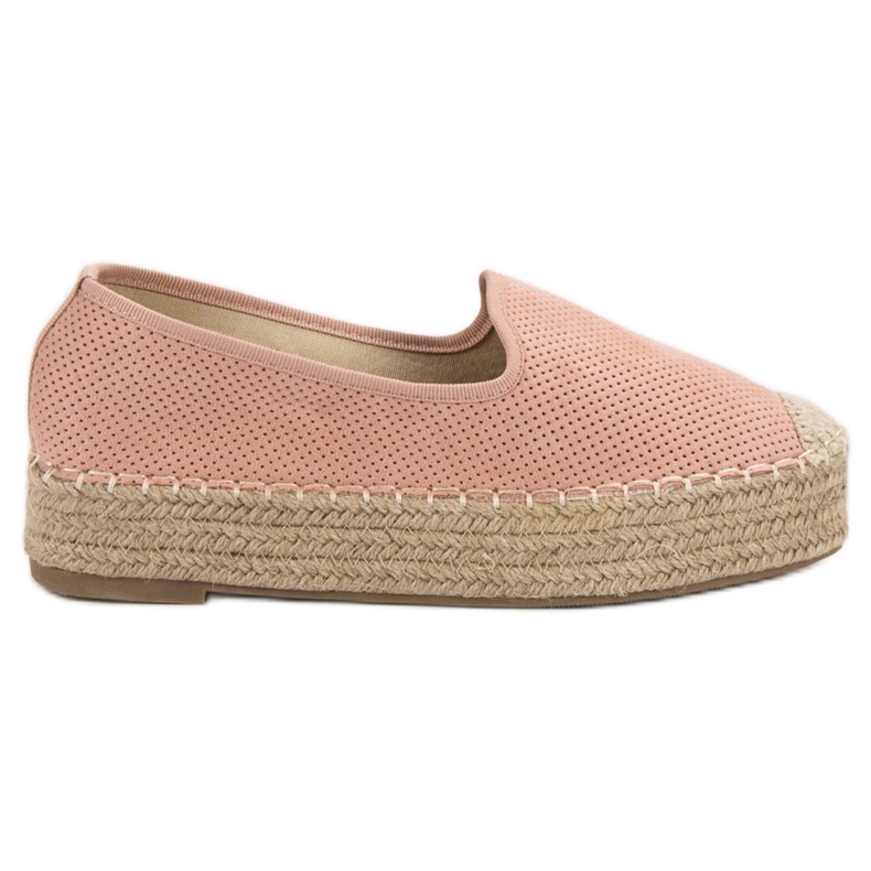 Best Shoes Lordsy na platformě růžový