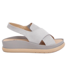 Šedé dámské sandály G-202 Grey šedá