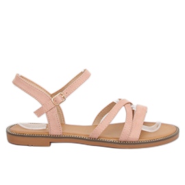 Růžové dámské sandály S55 Pink růžový