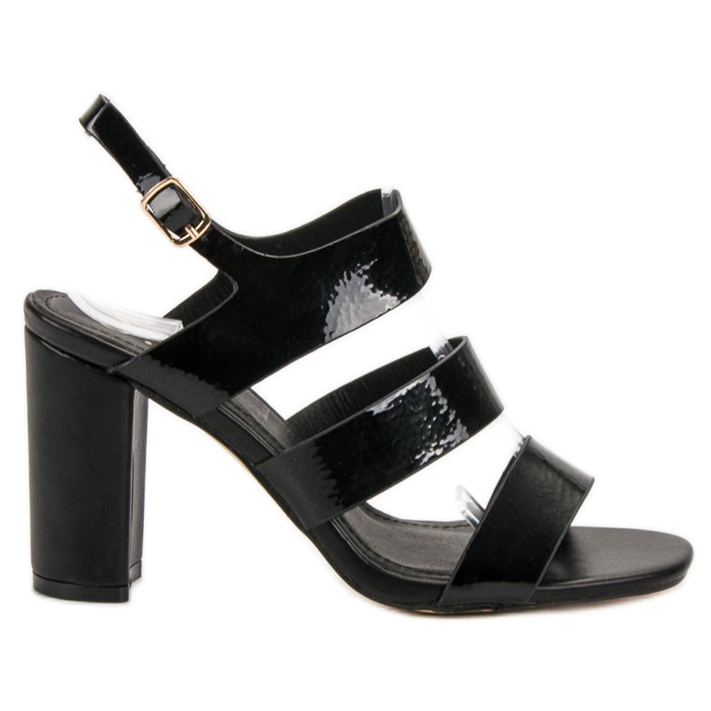 SHELOVET Černé Sandály Na Tyči černá