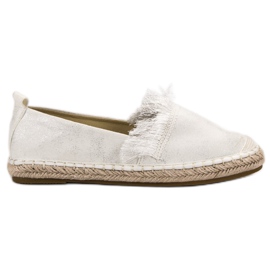 Lily Shoes Espadrilky s třásněmi bílý