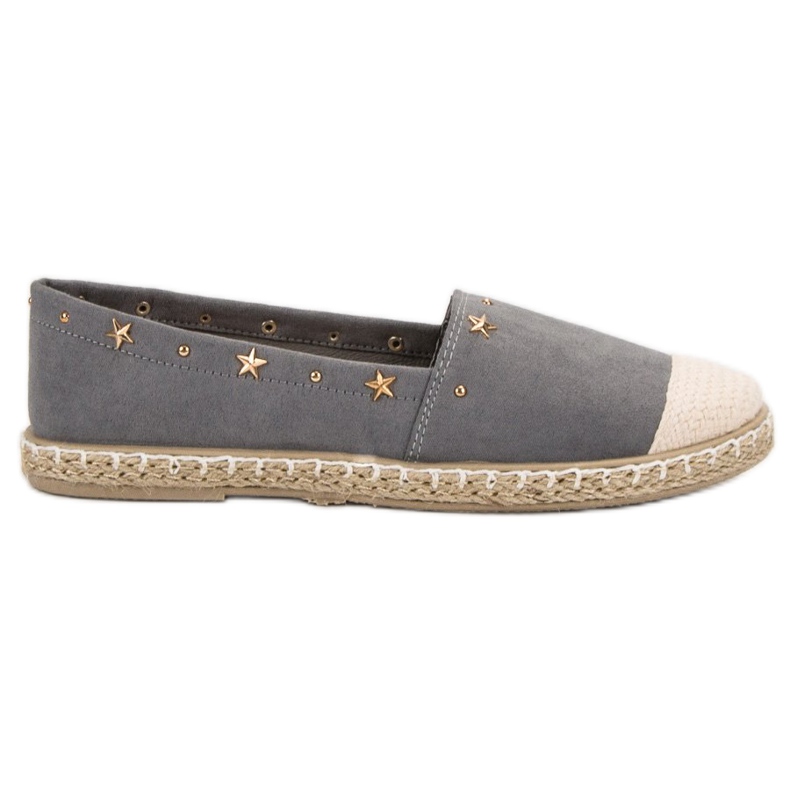 SHELOVET Espadrilky s tryskami šedá