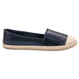 New Tlck Třpytivé espadrilky námořnická modř