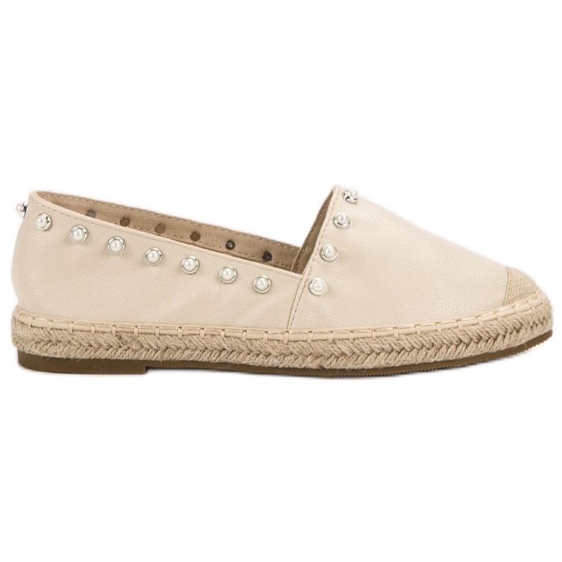 Erynn Espadrilky s perlami hnědý Erynn Espadrilky s perlami hnědý