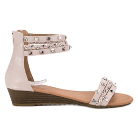 SHELOVET Rockové sandály hnědý