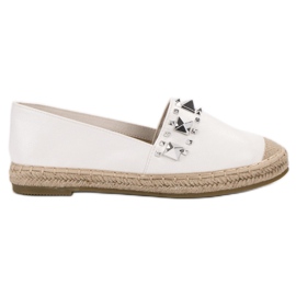 Janessa Espadrilky s cvočky bílý