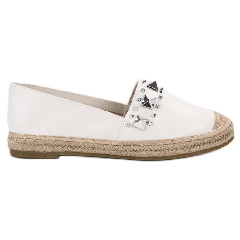 Janessa Espadrilky s cvočky bílý
