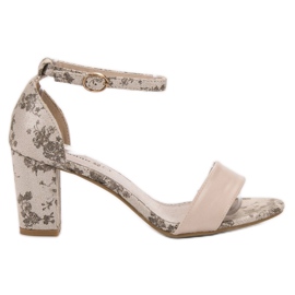 Goodin Stylové sandály na vysokém podpatku hnědý Goodin Stylové sandály na vysokém podpatku hnědý