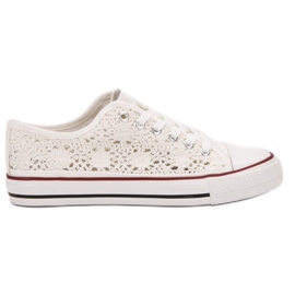 Renda Krajkové tenisky bílý