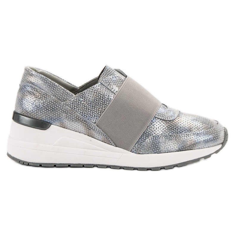 Goodin Nazouvací kožené boty šedá