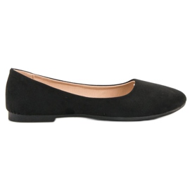 Evento Černé semišové balerínky černý