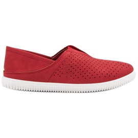 Super Mode Pohodlné nazouvací tenisky červené Super Mode Pohodlné nazouvací tenisky červené