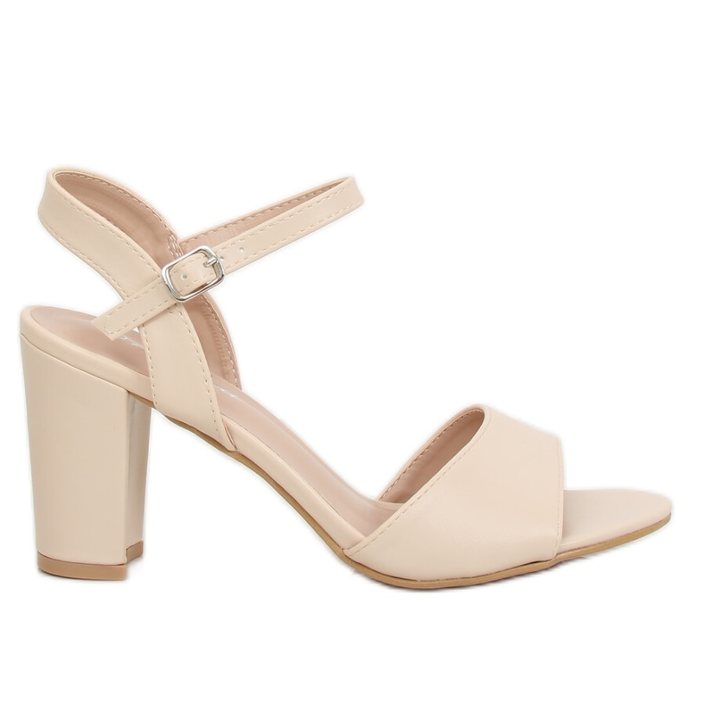 Béžové sandály na vysokém podpatku FZ583 Beige béžový