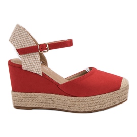 Seastar Espadrilky na platformě červené Seastar Espadrilky na platformě červené