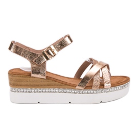 Seastar Módní sandály s kubickým zirkonem žlutá Seastar Módní sandály s kubickým zirkonem žlutá