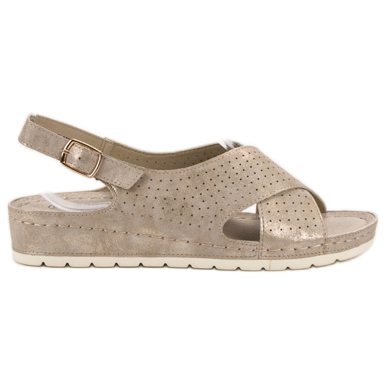 Goodin Sandály Na Platformě zlatý