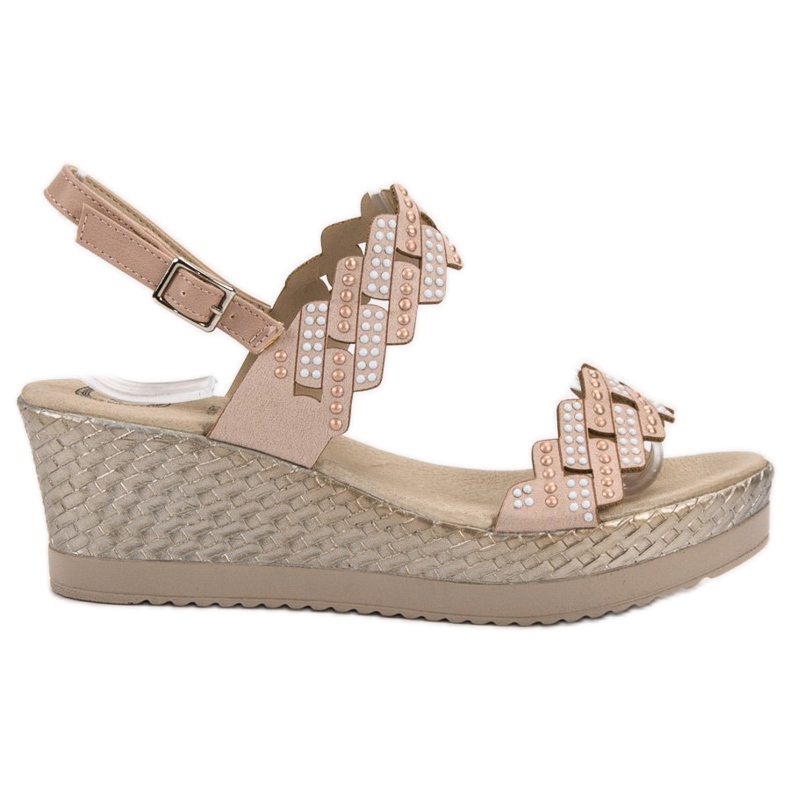 Aclys Lehké sandály na podpatku hnědý