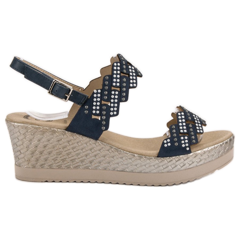 Aclys Lehké sandály na klínovém podpatku modrý